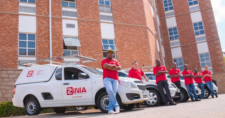 Zinia service vehicles